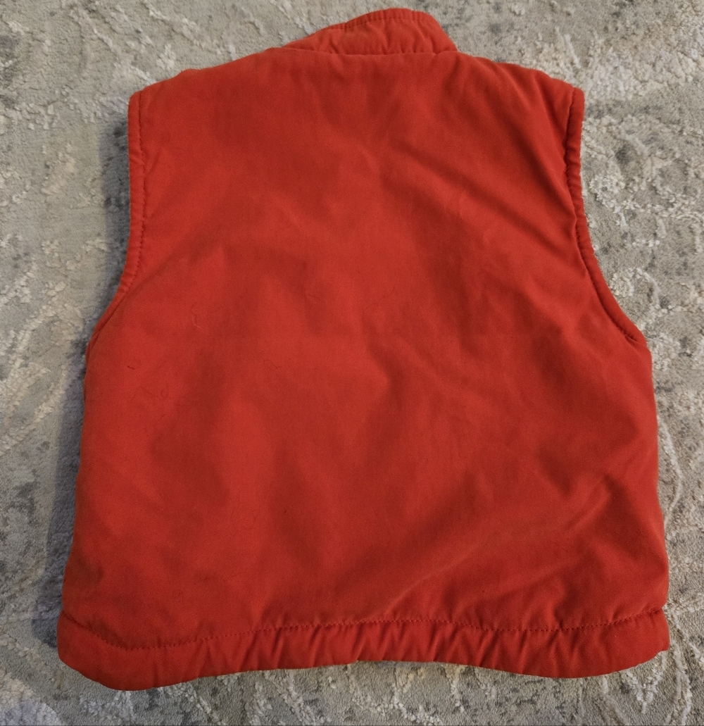 Vintage Y2k B.T. Kids Orange Racing Vest - Picture 2 of 4